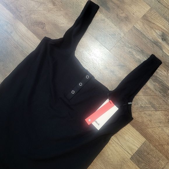 Popilush Black Button Down Sleeveless Tummy Control Tank Top Bodysuit Size 5XL - Picture 7 of 12